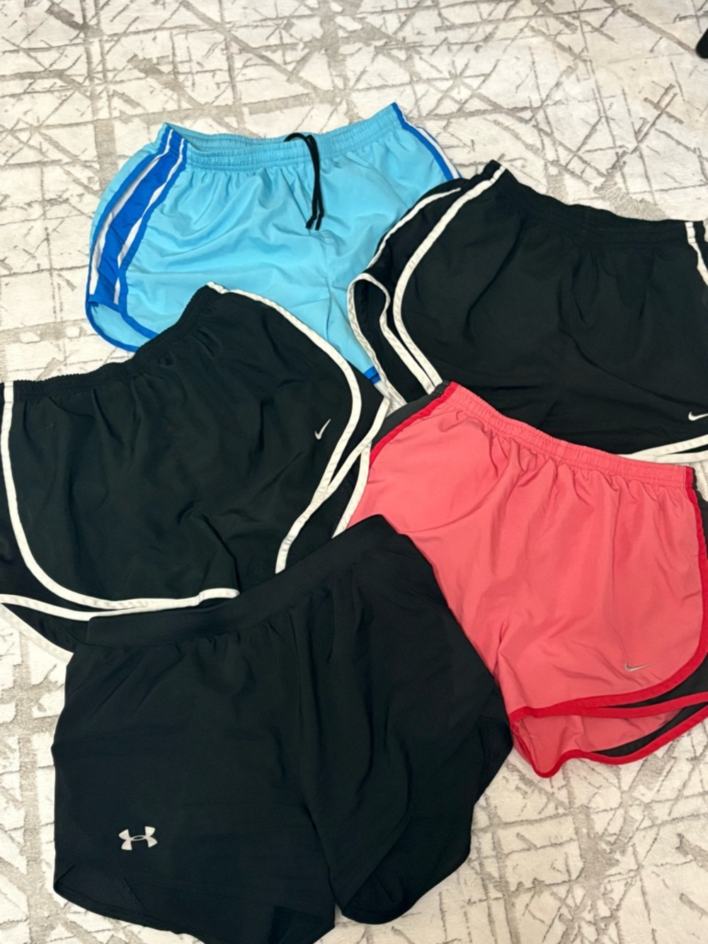Nike and Under Armour Women's Athletic Shorts Bundle - Small.